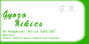 gyozo mikics business card